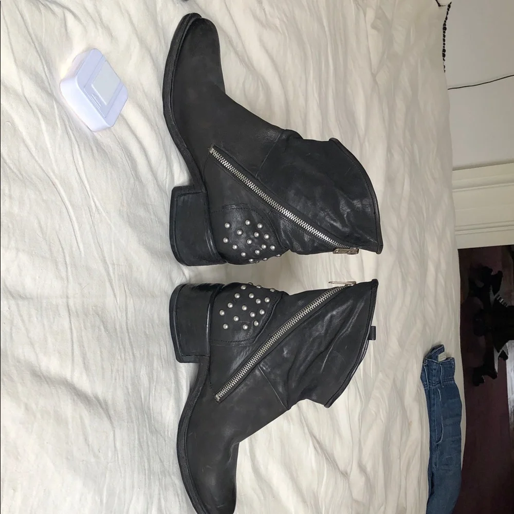 AS98 NWT Studded Leather Ankle Boots Size 11 EU42 - Picture 6 of 13